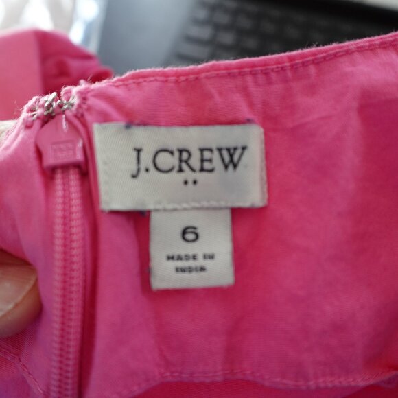 J Crew Womens Dress 6 Pink Faux Wrap Tied Y2K Retro Classic Preppy Loud Luxury - Picture 14 of 16